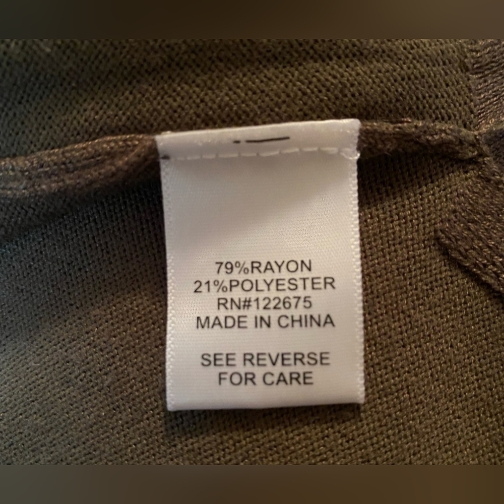 NWOT | Lety & Me | Adelie Hooded Rib Sleeve Cardigan | Medium | Olive Green - Picture 10 of 11